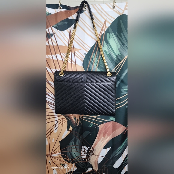 Classic Monogram Envelope Satchel Matelasse Chevron Leather Large - Picture 3 of 8